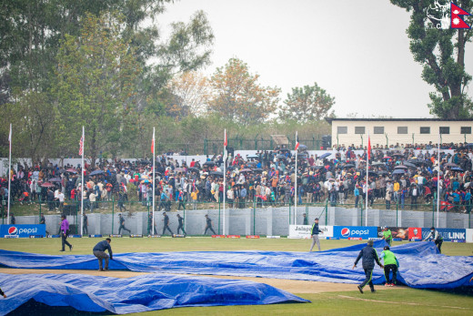 नेपाल र यूएईबीचको फाइनल खेल स्थगित, मंगलबार पुनः हुने